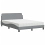 Bed with light gray fabric mattress 140x190 cm by vidaXL, Beds and slatted bases - Ref: Foro24-3208384, Price: 322,31 €, Disc...