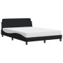 Cama con colchón tela negro 140x190 cm de vidaXL, Camas y somieres - Ref: Foro24-3208386, Precio: 328,77 €, Descuento: %