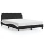 Cama con colchón cuero sintético negro y blanco 140x190 cm de vidaXL, Camas y somieres - Ref: Foro24-3208402, Precio: 316,83 ...