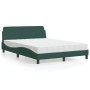 Bed with dark green velvet mattress 140x200 cm by vidaXL, Beds and slatted bases - Ref: Foro24-3208414, Price: 426,82 €, Disc...