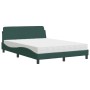 Bed with dark green velvet mattress 140x200 cm by vidaXL, Beds and slatted bases - Ref: Foro24-3208414, Price: 426,82 €, Disc...