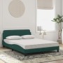 Bed with dark green velvet mattress 140x200 cm by vidaXL, Beds and slatted bases - Ref: Foro24-3208414, Price: 426,82 €, Disc...