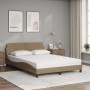 Bed with cappuccino synthetic leather mattress 140x200 cm by vidaXL, Beds and slatted bases - Ref: Foro24-3208421, Price: 378...