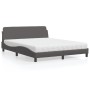 Cama con colchón cuero sintético gris 160x200 cm de vidaXL, Camas y somieres - Ref: Foro24-3208440, Precio: 436,50 €, Descuen...