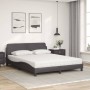 Bed with gray synthetic leather mattress 160x200 cm by vidaXL, Beds and slatted bases - Ref: Foro24-3208440, Price: 436,50 €,...