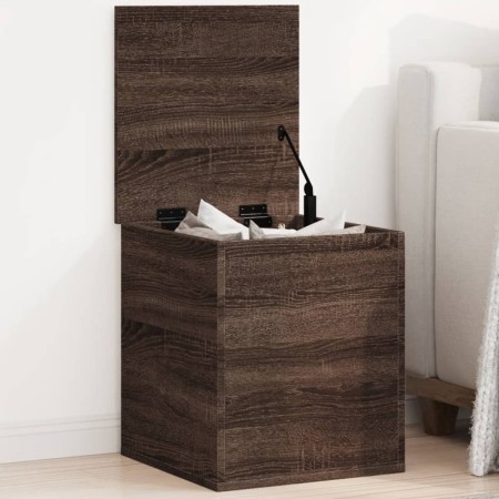 Wooden storage box, engineered oak, brown, 40x42x46 cm by vidaXL, Storage trunks - Ref: Foro24-840652, Price: 49,51 €, Discou...