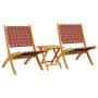 Folding garden chairs with table 2 units solid red wood by vidaXL, Garden chairs - Ref: Foro24-3214220, Price: 121,46 €, Disc...