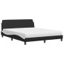 Cama con colchón cuero sintético negro y blanco 160x200 cm de vidaXL, Camas y somieres - Ref: Foro24-3208442, Precio: 405,33 ...