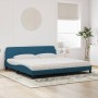 Bed with dark blue velvet mattress 200x200 cm by vidaXL, Beds and slatted bases - Ref: Foro24-3208475, Price: 394,00 €, Disco...