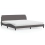 Bed with gray synthetic leather mattress 200x200 cm by vidaXL, Beds and slatted bases - Ref: Foro24-3208480, Price: 424,99 €,...