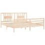 Estructura de cama de matrimonio con cabecero madera maciza de vidaXL, Camas y somieres - Ref: Foro24-3194586, Precio: 147,17...