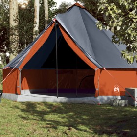 Familien-Tipi-Zelt 10 Personen wasserdicht grau orange von vidaXL, Zelte - Ref: Foro24-94596, Preis: 226,46 €, Rabatt: %