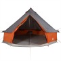 Family store tipi for 10 people, waterproof, gray and orange. by vidaXL, tents - Ref: Foro24-94596, Price: 226,46 €, Discount: %