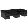 Set mit 11 Stück Gartensofas und Kissen synthetisches Rattan schwarz von vidaXL, Gartensets - Ref: Foro24-3268145, Preis: 765...