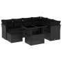 Set aus 8-teiligen Gartensofas und Kissen Kunstrattan schwarz von vidaXL, Gartensets - Ref: Foro24-3266755, Preis: 535,26 €, ...