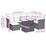 Set aus 8-teiligen Gartensofas und Kissen Kunstrattan schwarz von vidaXL, Gartensets - Ref: Foro24-3266755, Preis: 535,26 €, ...