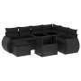 Set de sofás de jardín 8 piezas y cojines ratán sintético negro de vidaXL, Conjuntos de jardín - Ref: Foro24-3268695, Precio:...