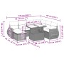 Set aus 8-teiligen Gartensofas und Kissen Kunstrattan schwarz von vidaXL, Gartensets - Ref: Foro24-3268695, Preis: 591,93 €, ...