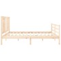 Estructura de cama de matrimonio con cabecero madera maciza de vidaXL, Camas y somieres - Ref: Foro24-3194586, Precio: 147,17...