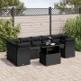 Set aus 8-teiligen Gartensofas und Kissen Kunstrattan schwarz von vidaXL, Gartensets - Ref: Foro24-3266395, Preis: 549,21 €, ...