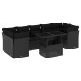 Set aus 8-teiligen Gartensofas und Kissen Kunstrattan schwarz von vidaXL, Gartensets - Ref: Foro24-3266395, Preis: 549,21 €, ...