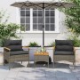 3-piece garden sofa set with gray synthetic rattan cushions by vidaXL, Garden sets - Ref: Foro24-368405, Price: 196,78 €, Dis...