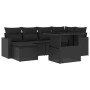 Set mit 7 Gartensofas mit Kissen Kunstrattan schwarz von vidaXL, Gartensets - Ref: Foro24-3267415, Preis: 470,01 €, Rabatt: %