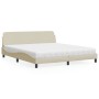 Cama con colchón de tela color crema 180x200 cm de vidaXL, Camas y somieres - Ref: Foro24-3208449, Precio: 416,22 €, Descuent...