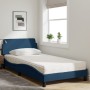 Bed with blue fabric mattress 100x200 cm by vidaXL, Beds and slatted bases - Ref: Foro24-3208350, Price: 301,05 €, Discount: %