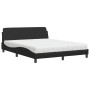 Bed with black synthetic leather mattress 160x200 cm by vidaXL, Beds and slatted bases - Ref: Foro24-3208437, Price: 425,09 €...