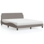 Cama con colchón de tela gris taupe 160x200 cm de vidaXL, Camas y somieres - Ref: Foro24-3208428, Precio: 405,01 €, Descuento: %