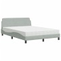 Bed with light gray velvet mattress 120x200 cm by vidaXL, Beds and slatted bases - Ref: Foro24-3208371, Price: 325,66 €, Disc...