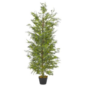 Planta artificial árbol ciprés con macetero 150 cm verde de vidaXL, Flora artificial - Ref: Foro24-280176, Precio: 108,97 €, ...