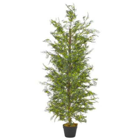 Artificial cypress tree plant with green pot 150 cm by vidaXL, artificial flora - Ref: Foro24-280176, Price: 117,89 €, Discou...