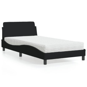 Bed with black fabric mattress 100x200 cm by vidaXL, Beds and slatted bases - Ref: Foro24-3208346, Price: 246,99 €, Discount: %