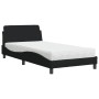 Bed with black fabric mattress 100x200 cm by vidaXL, Beds and slatted bases - Ref: Foro24-3208346, Price: 270,16 €, Discount: %