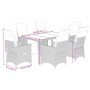 Set de comedor de jardín 7 pzas y cojines ratán sintético negro de vidaXL, Conjuntos de jardín - Ref: Foro24-3276858, Precio:...