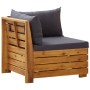 8-piece garden furniture set with dark gray acacia wood cushions. by vidaXL, Garden sets - Ref: Foro24-46683, Price: 1,00 €, ...