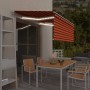 Manual retractable awning with blinds and orange/brown LED lights 3x2.5m by vidaXL, Awnings - Ref: Foro24-3069265, Price: 306...