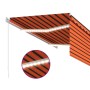 Toldo retráctil manual con persiana y LED naranja/marrón 3x2,5m de vidaXL, Toldos - Ref: Foro24-3069265, Precio: 306,07 €, De...