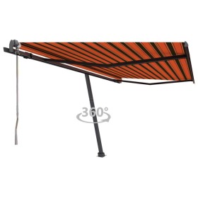 Automatic freestanding awning in orange and brown, 400x350 cm. by vidaXL, Awnings - Ref: Foro24-3069830, Price: 589,55 €, Dis...