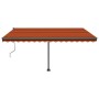 Toldo de pie automático naranja y marrón 400x350 cm de vidaXL, Toldos - Ref: Foro24-3069830, Precio: 575,29 €, Descuento: %