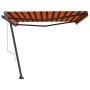 Toldo de pie automático naranja y marrón 400x350 cm de vidaXL, Toldos - Ref: Foro24-3069830, Precio: 575,29 €, Descuento: %