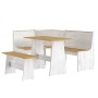 Juego de comedor REINE 3 pzas madera maciza pino marrón blanco de vidaXL, muebles para cocinas y comedores - Ref: Foro24-3096...