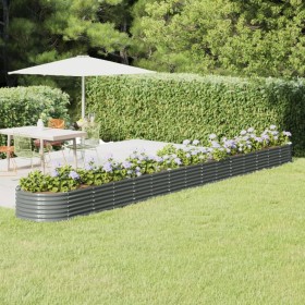 Steel powder-coated gray planter bed 620x80x36 cm by vidaXL, Pots and planters - Ref: Foro24-318944, Price: 99,06 €, Discount: %