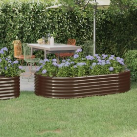 Jardinera arriate acero recubrimiento polvo marrón 175x100x36cm de vidaXL, Maceteros y jardineras - Ref: Foro24-318990, Preci...