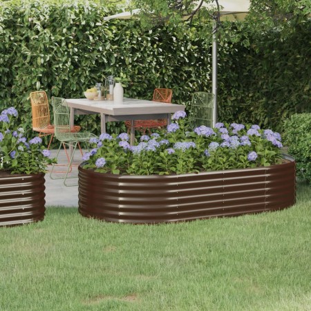 Steel powder-coated brown raised garden bed planter 175x100x36cm by vidaXL, Pots and planters - Ref: Foro24-318990, Price: 38...