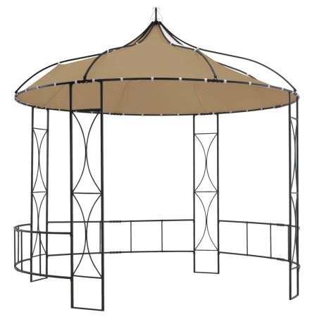 Round gray taupe gazebo 300x290 cm by vidaXL, Tents and gazebos - Ref: Foro24-315227, Price: 266,99 €, Discount: %