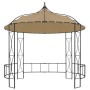 Cenador redondo gris taupe 300x290 cm de vidaXL, Carpas y cenadores - Ref: Foro24-315227, Precio: 266,96 €, Descuento: %