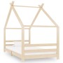 Estructura de cama infantil de madera maciza de pino 90x200 cm de vidaXL, Cunas y camas para niños - Ref: Foro24-289609, Prec...